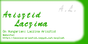 arisztid laczina business card